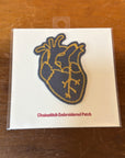 Gold Anatomical Heart - Chainstitch Patch