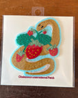 Strawberry Snake Gold - Chainstitch Patch
