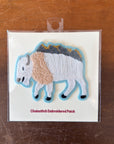 Mountain White Bison - Chainstitch Patch