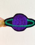 Metallic Planet Purple - Chainstitch Patch
