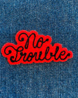 Custom Phrase Patch - Black on Red