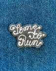 Custom Phrase Patch - White on Grey