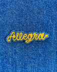 Custom Word Patch - Yellow on Grey
