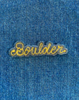 Custom Word Patch - Gold on Grey