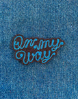Custom Phrase Patch - Blue on Black
