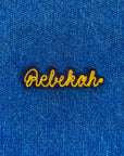 Custom Word Patch - Yellow on Black