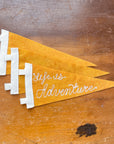 Custom Embroidered Pennant - Golden Yellow