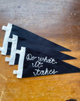 Custom Embroidered Pennant - Onyx Black