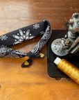 Bandana - Black - Gold Hearts