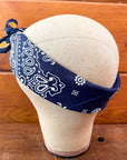 Bandana - Navy - Gold Hearts