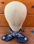 Bandana - Navy - Gold Hearts