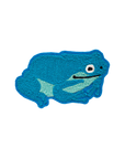 Frog Blue - Chainstitch Patch