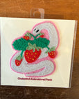 Strawberry Snake Silver - Chainstitch Patch