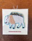 Mountain White Bison - Chainstitch Patch