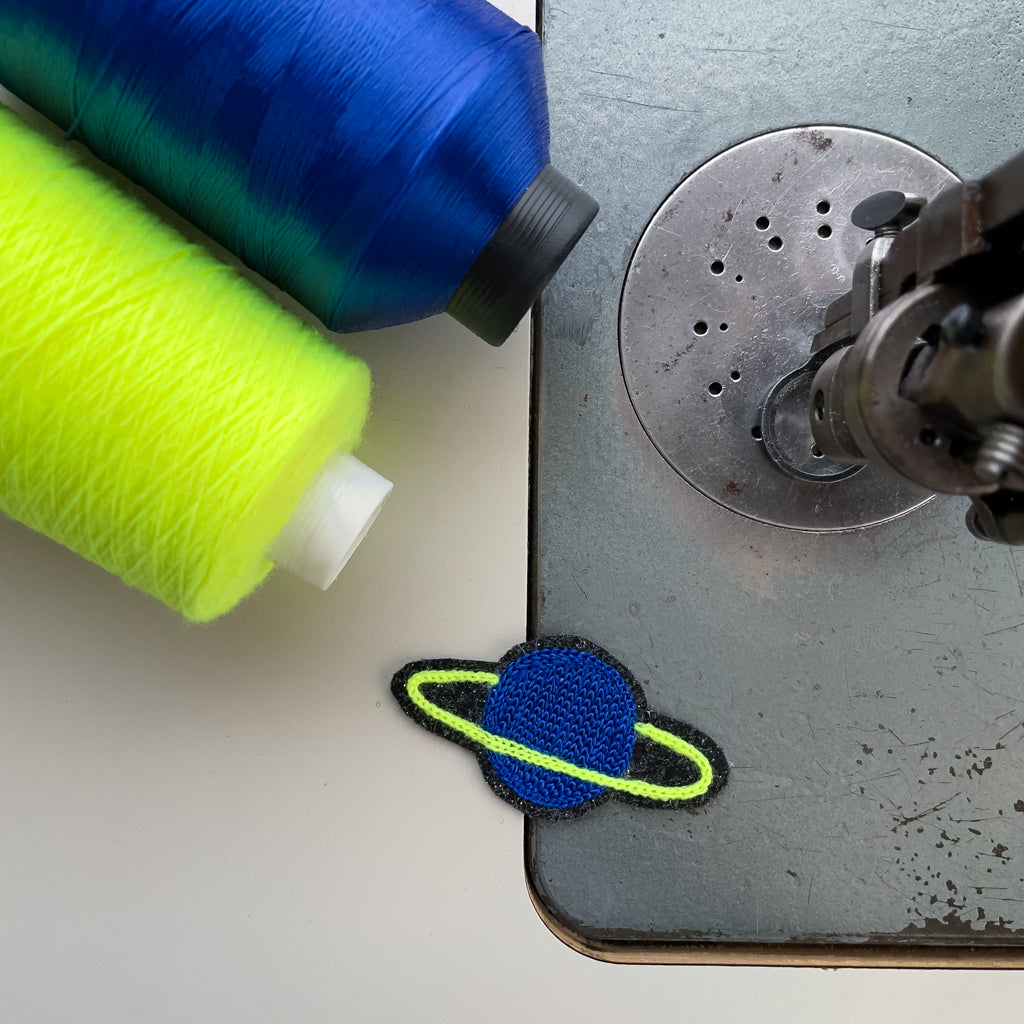 Metallic Planet Dark Blue - Chainstitch Patch