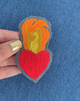 Sacred Heart Red - Chainstitch Patch
