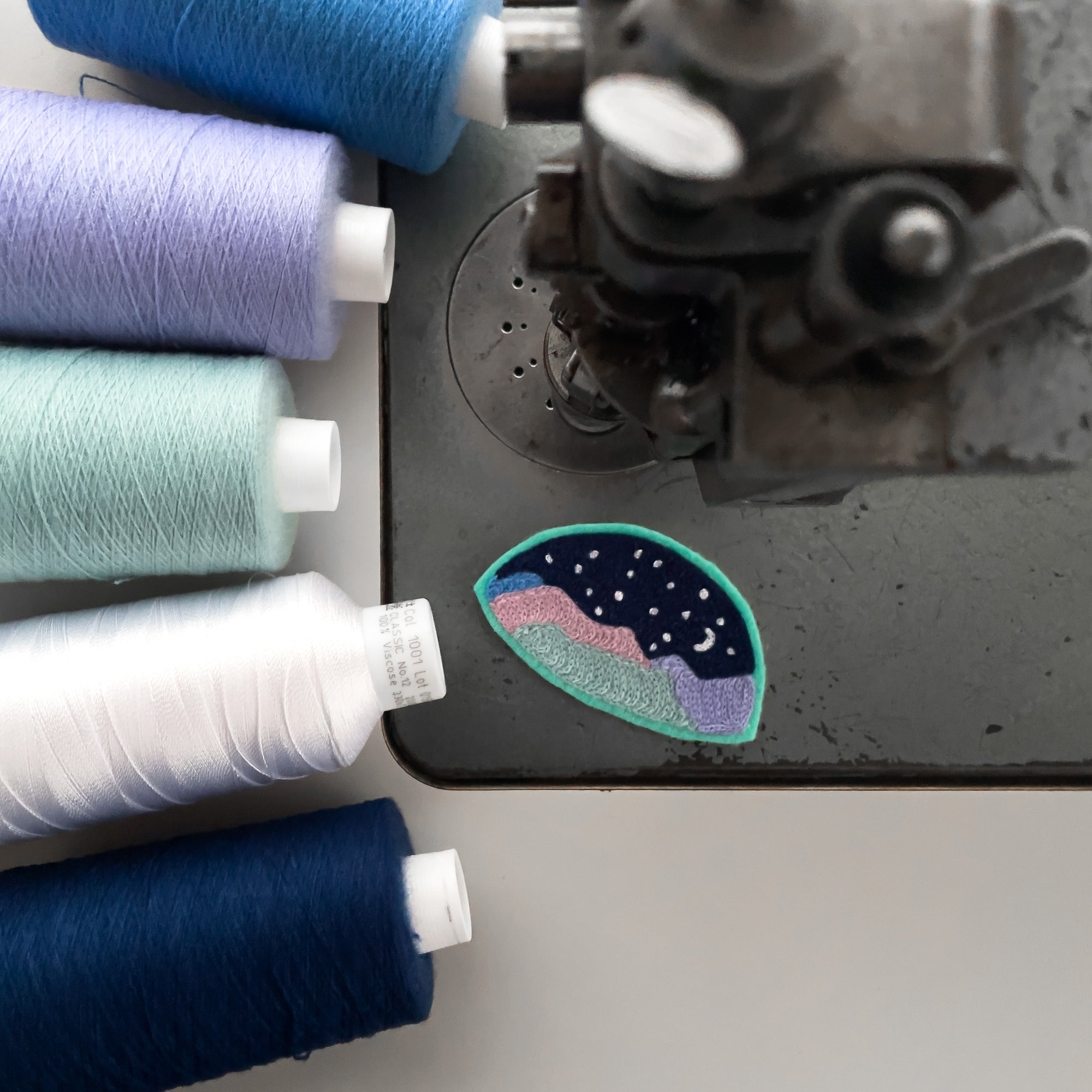 Storybook Mountainscape - Chainstitch Patch