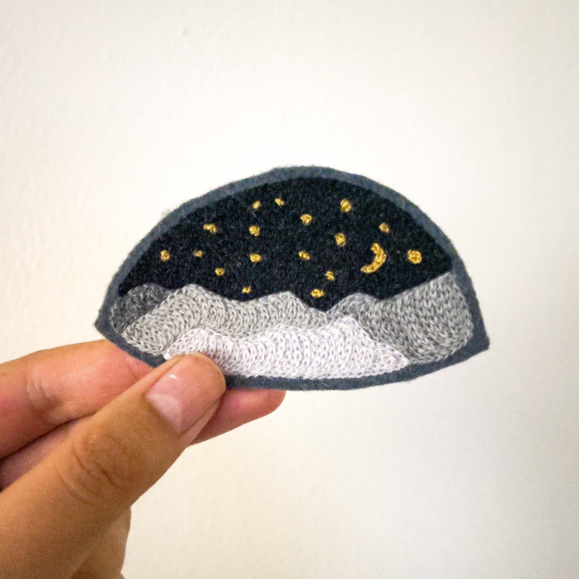 Storybook Mountainscape - Chainstitch Patch