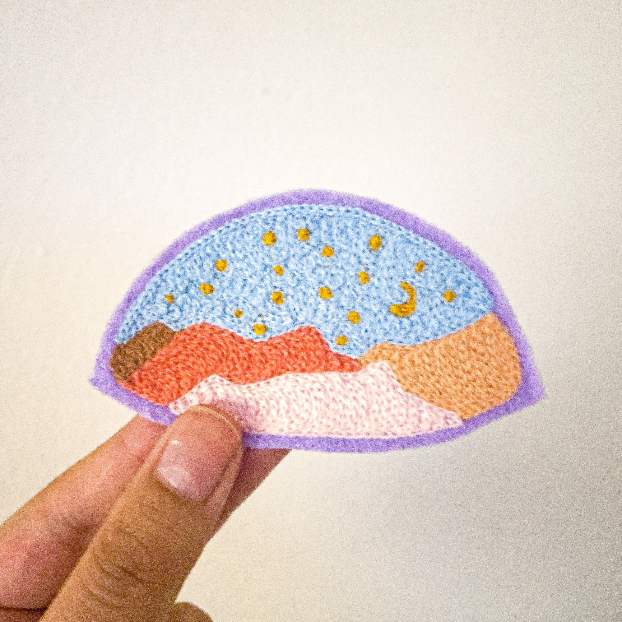 Storybook Mountainscape - Chainstitch Patch