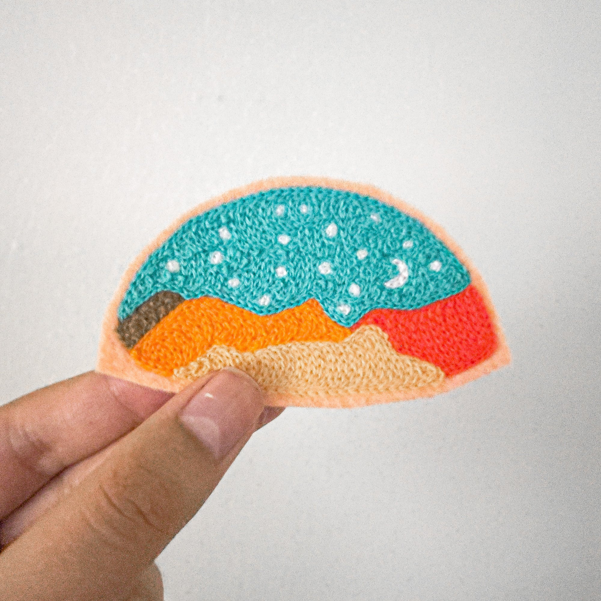 Storybook Mountainscape - Chainstitch Patch