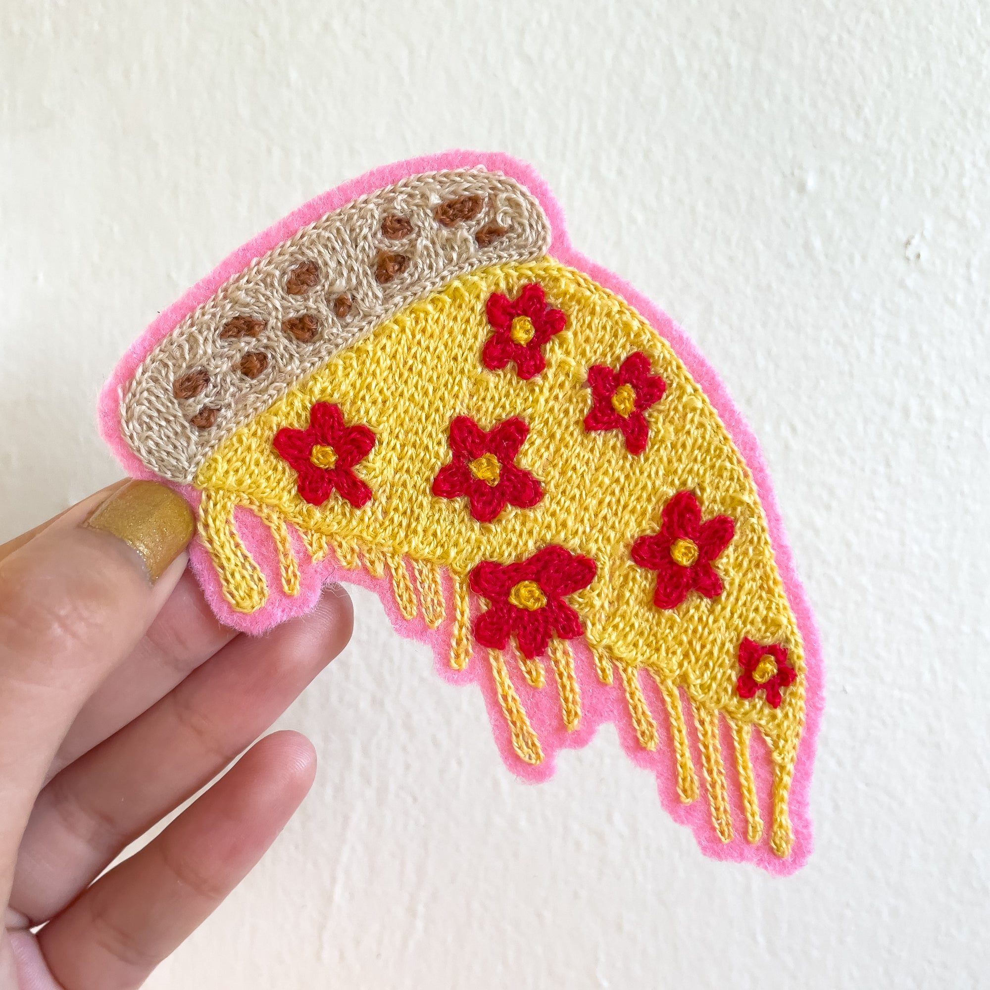 Flower Pizza - Chainstitch Patch