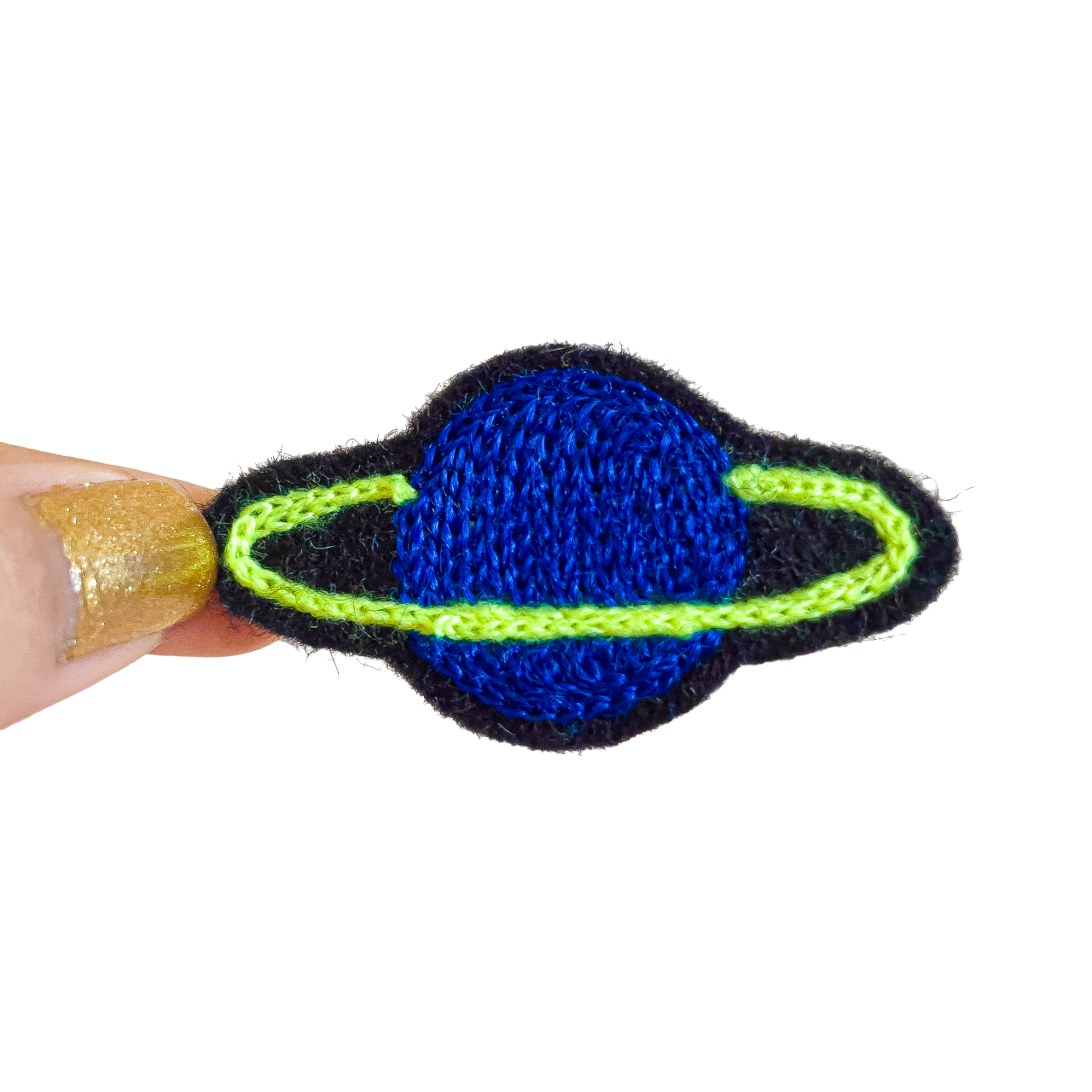 Metallic Planet Dark Blue - Chainstitch Patch