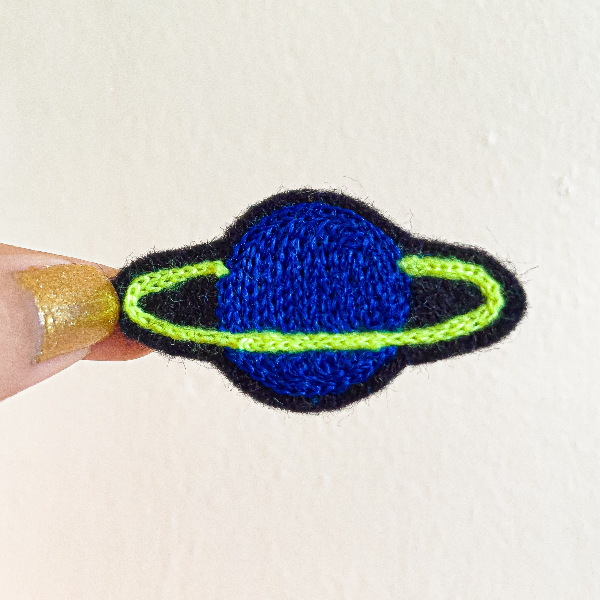 Metallic Planet Dark Blue - Chainstitch Patch