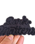 Custom Phrase Patch - Black on Black