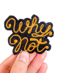 Custom Phrase Patch - Yellow on Black
