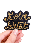 Custom Phrase Patch - Gold on Black
