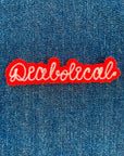 Custom Word Patch - White on Red