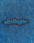 Custom Word Patch - Blue on Black