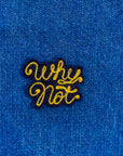 Custom Phrase Patch - Yellow on Black