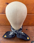 Bandana - Black - Gold Hearts