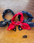 Bandana - Black - Gold Hearts