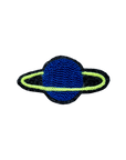 Metallic Planet Dark Blue - Chainstitch Patch